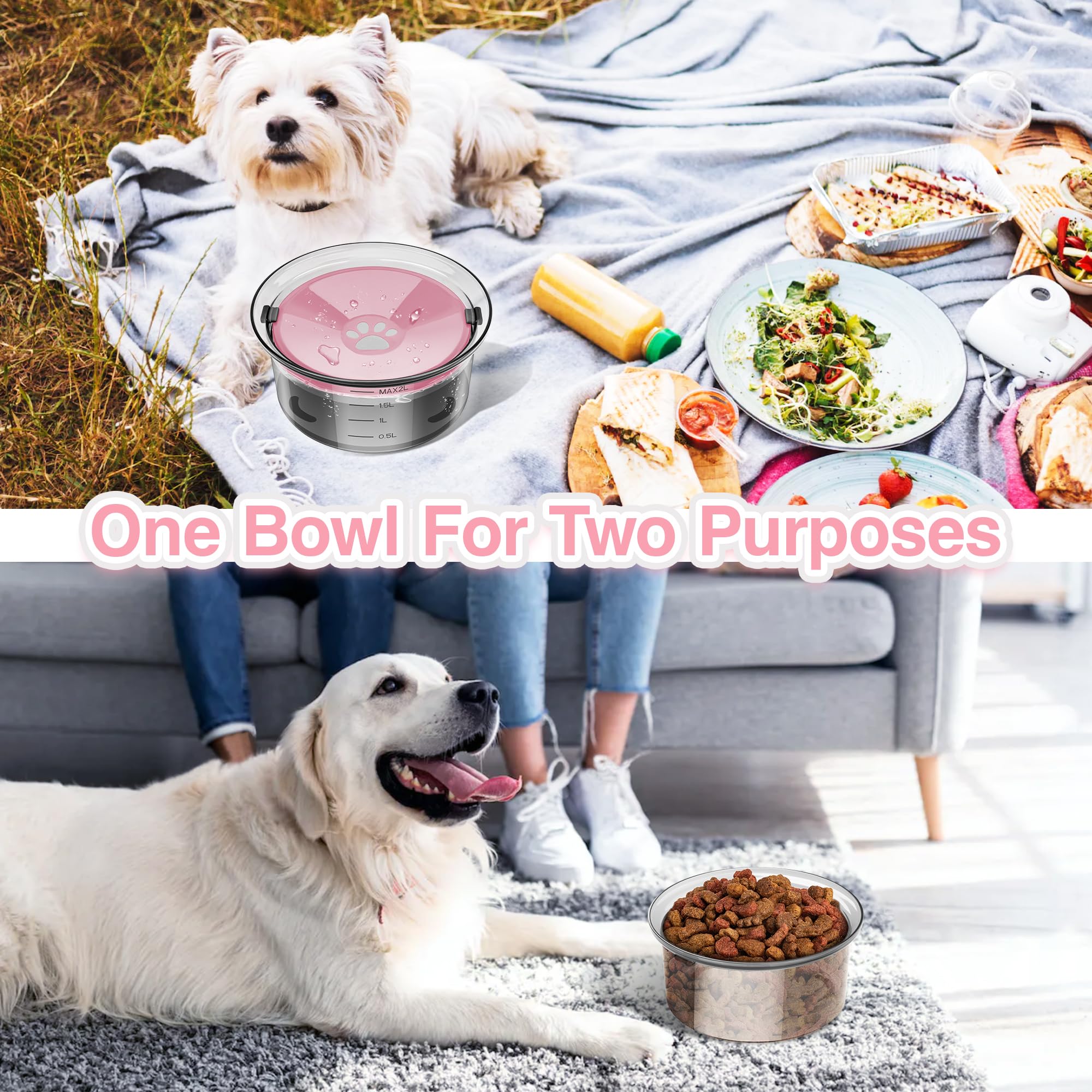 Yalanle 2L dog water bowl easy-clean design saves time on maintenance.