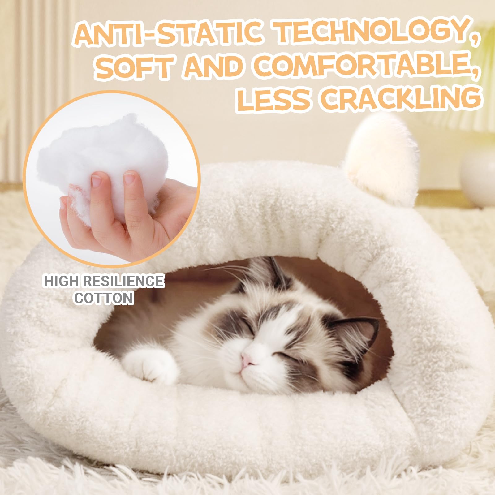 Yalemie Cat Sleeping Bag with reversible inner pocket for versatile comfort.