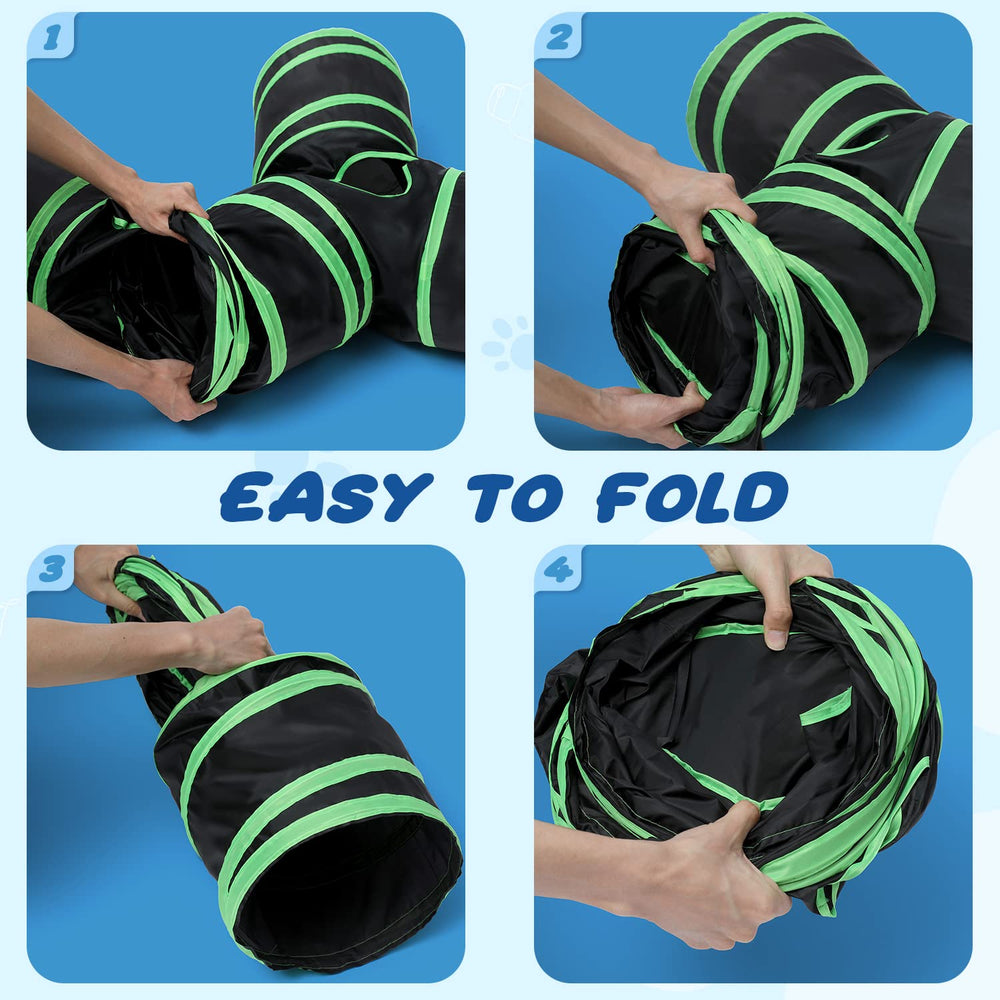YAMI pet tunnel with middle exits improves ventilation and movement.