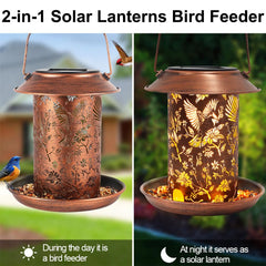 Yamodoor Cardinal Solar Bird Feeder backyard-scene emphasizes garden wildlife attraction