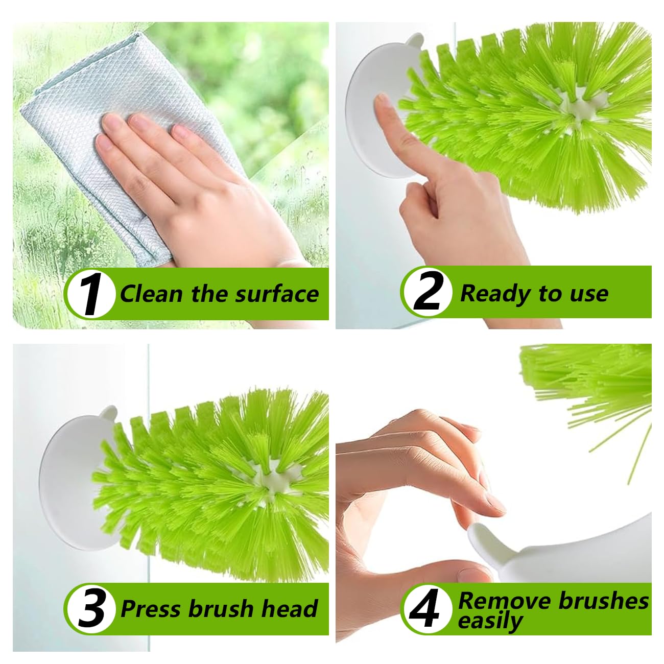 YANCONGLIDEYAN easy glass attachment for turtle tank keeps brush ready