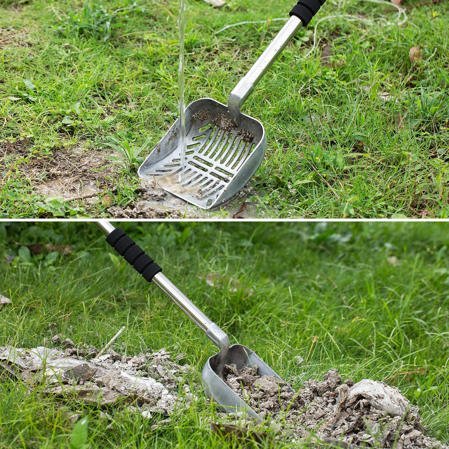 Yangbaga ergonomic scoop setup supports comfortable, low-effort cleaning.