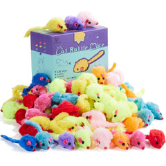 Yangbaga Mice Rattle rainbow mice in vibrant colors for engaging play