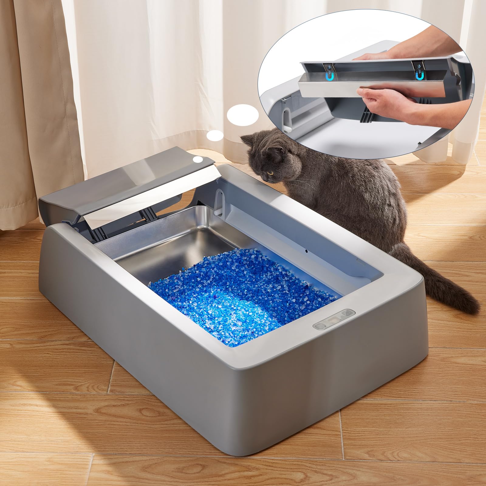 Yangbaga odor-control rust-proof litter tray—reduces odor and resists rust.