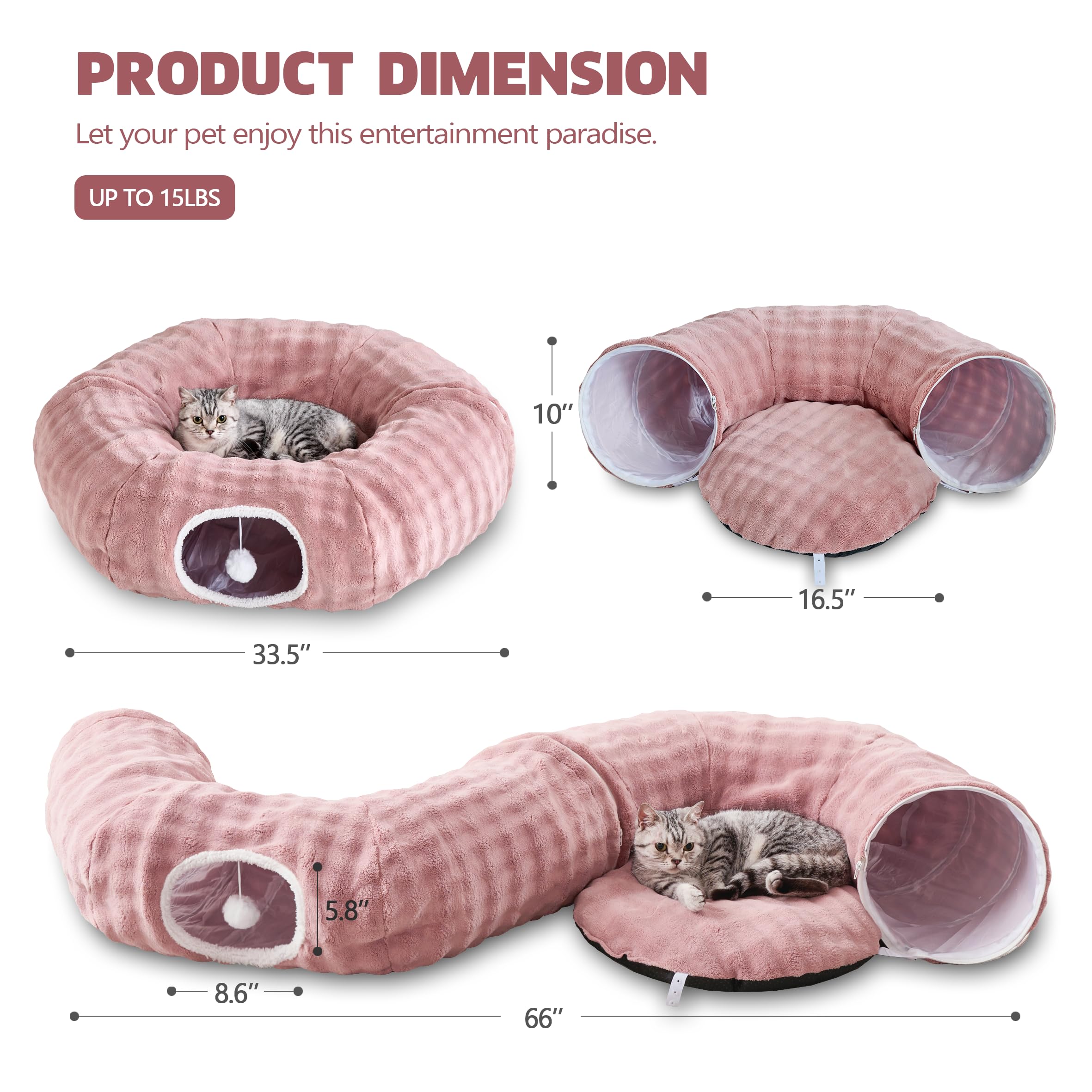 Yaning Bubble Cat Tunnel easy assembly and storage for busy households.