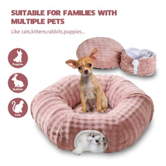 Yaning Bubble Cat Tunnel circular shape adapts to multiple play layouts.