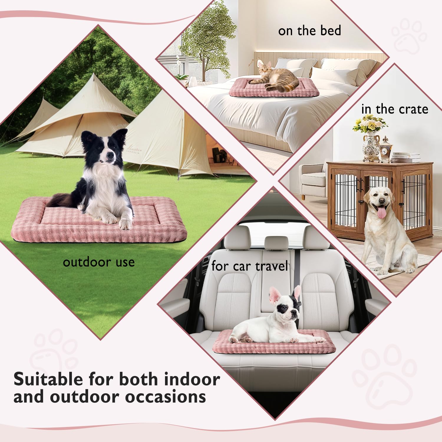 Yaning dog bed mat machine washable design simplifies cleaning after messy adventures