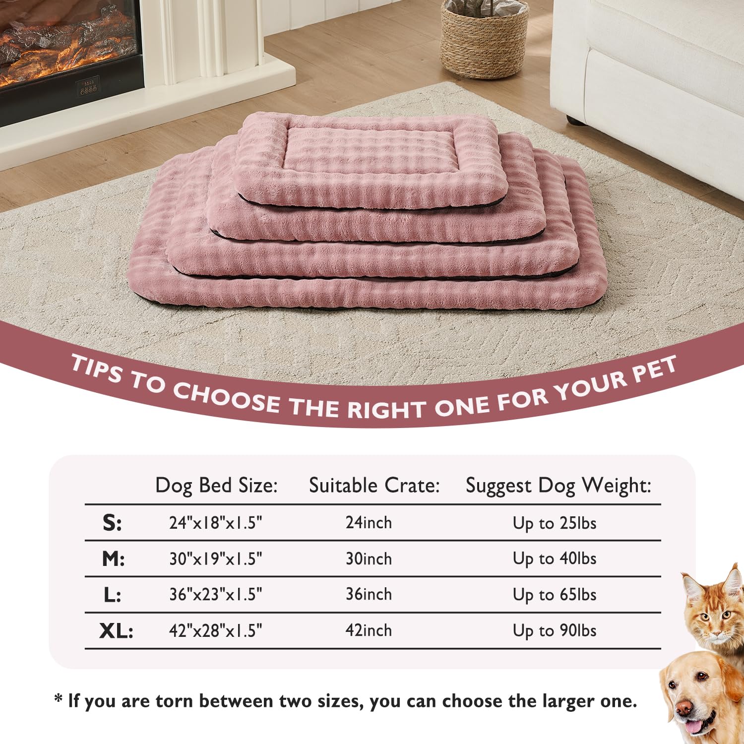 Yaning dog bed mat versatile indoor outdoor placement in crates couches or car