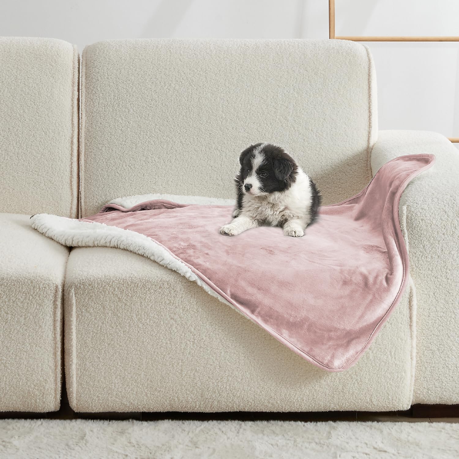 Yaning waterproof blanket on bed protects furniture from spills and pet messes.