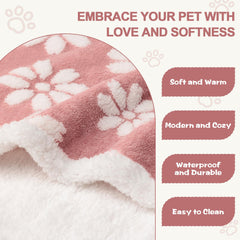 Yaning waterproof blanket pink on couch demonstrates furniture protection from spills and fur.