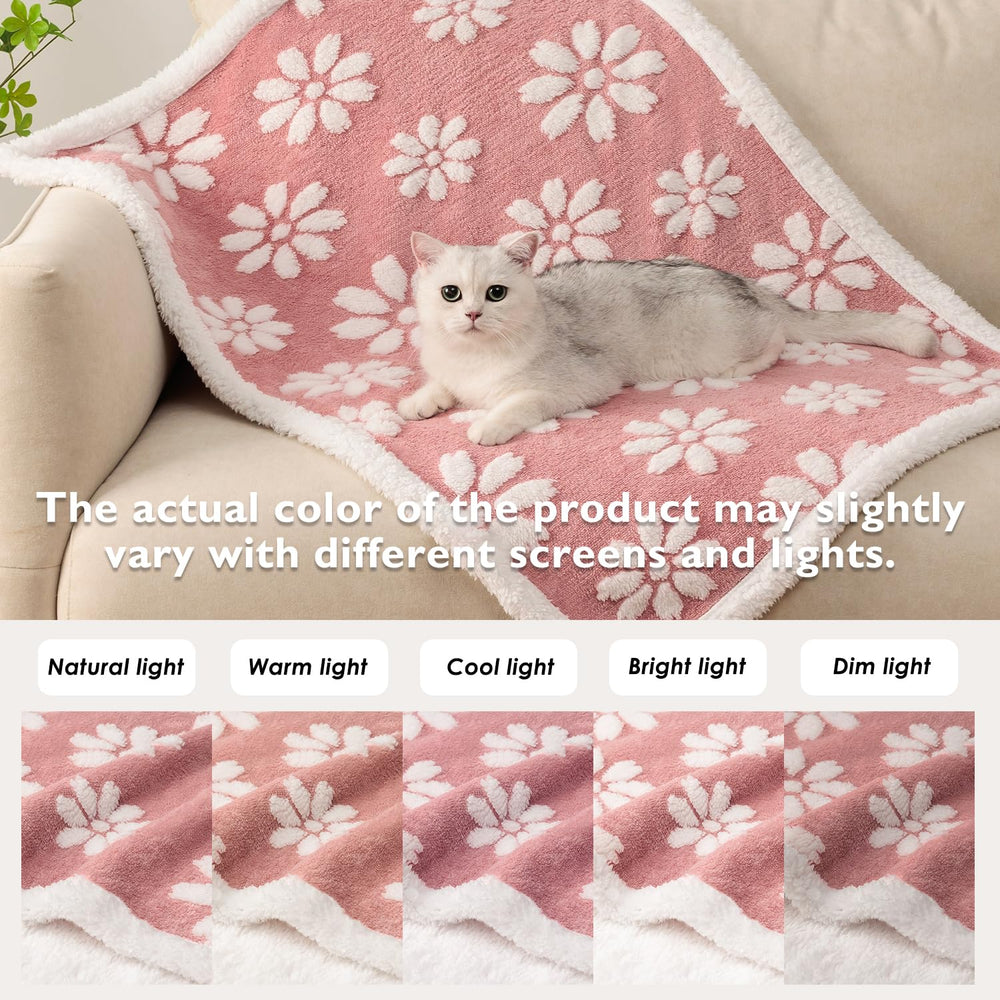 Yaning waterproof blanket pink 3D flower texture adds stylish decoration and practicality.