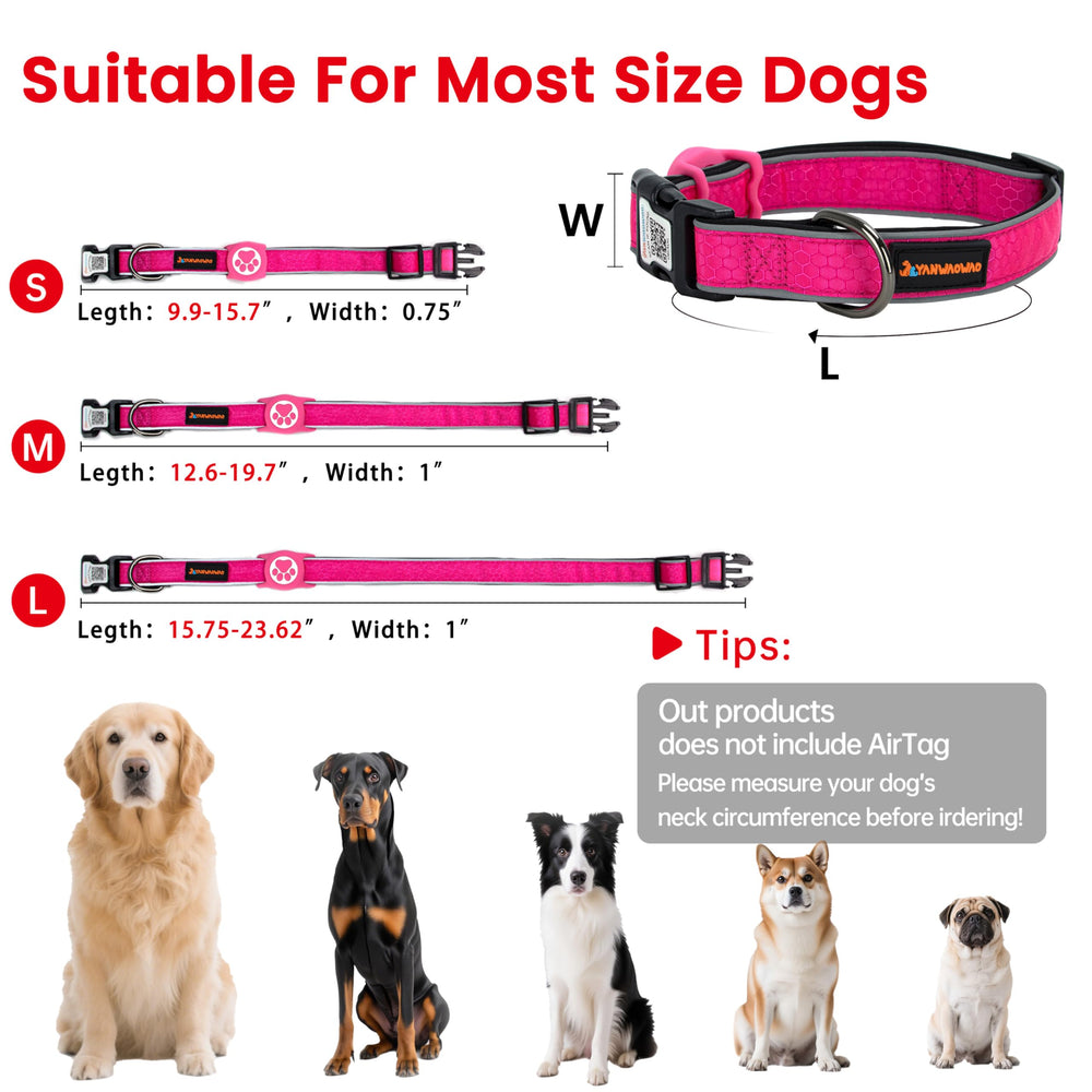 Yanwaowao waterproof dog collar close-up highlights weatherproof protection