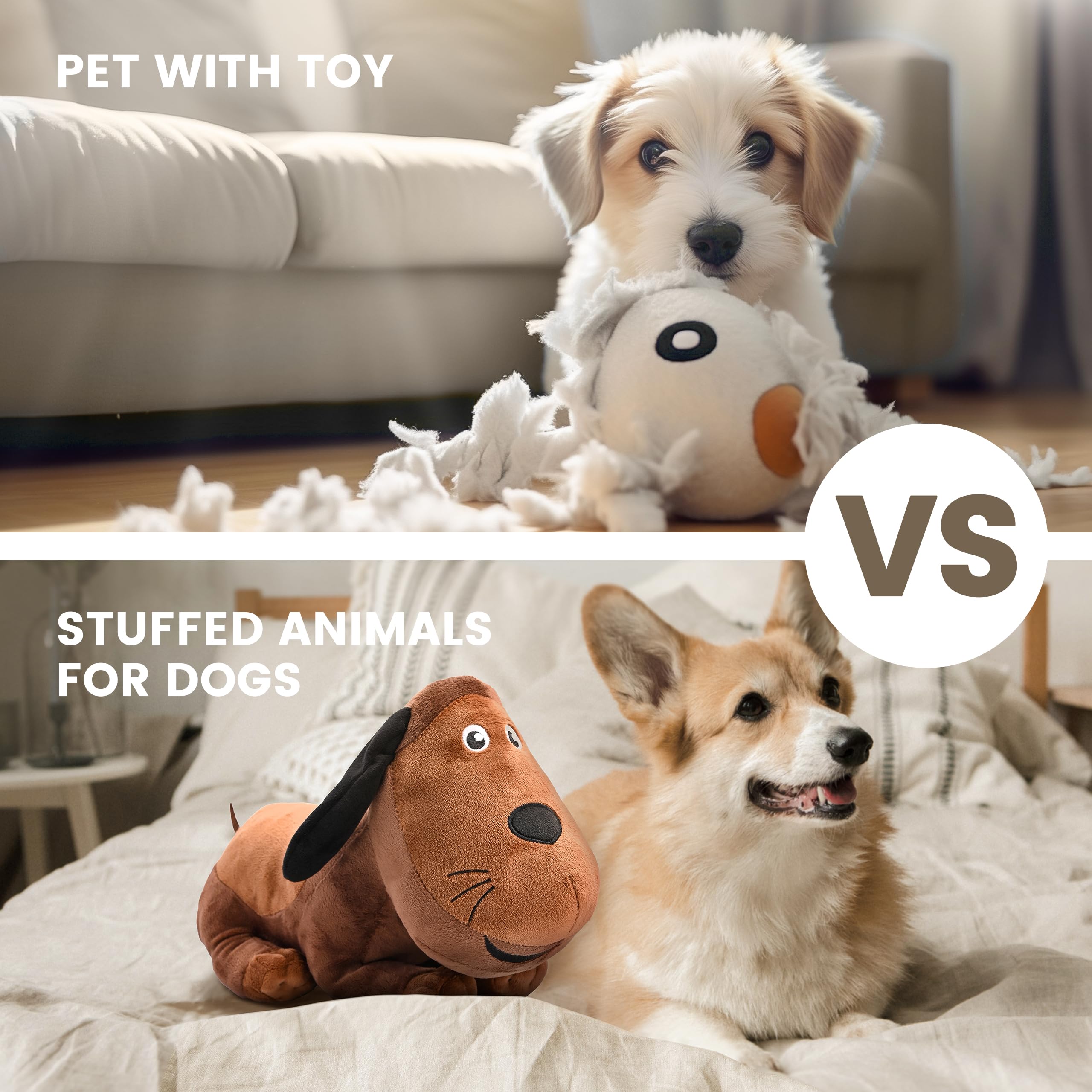 YANWIN Heartbeat Puppy Toy 6-hour heartbeat feature provides steady reassurance during naptime