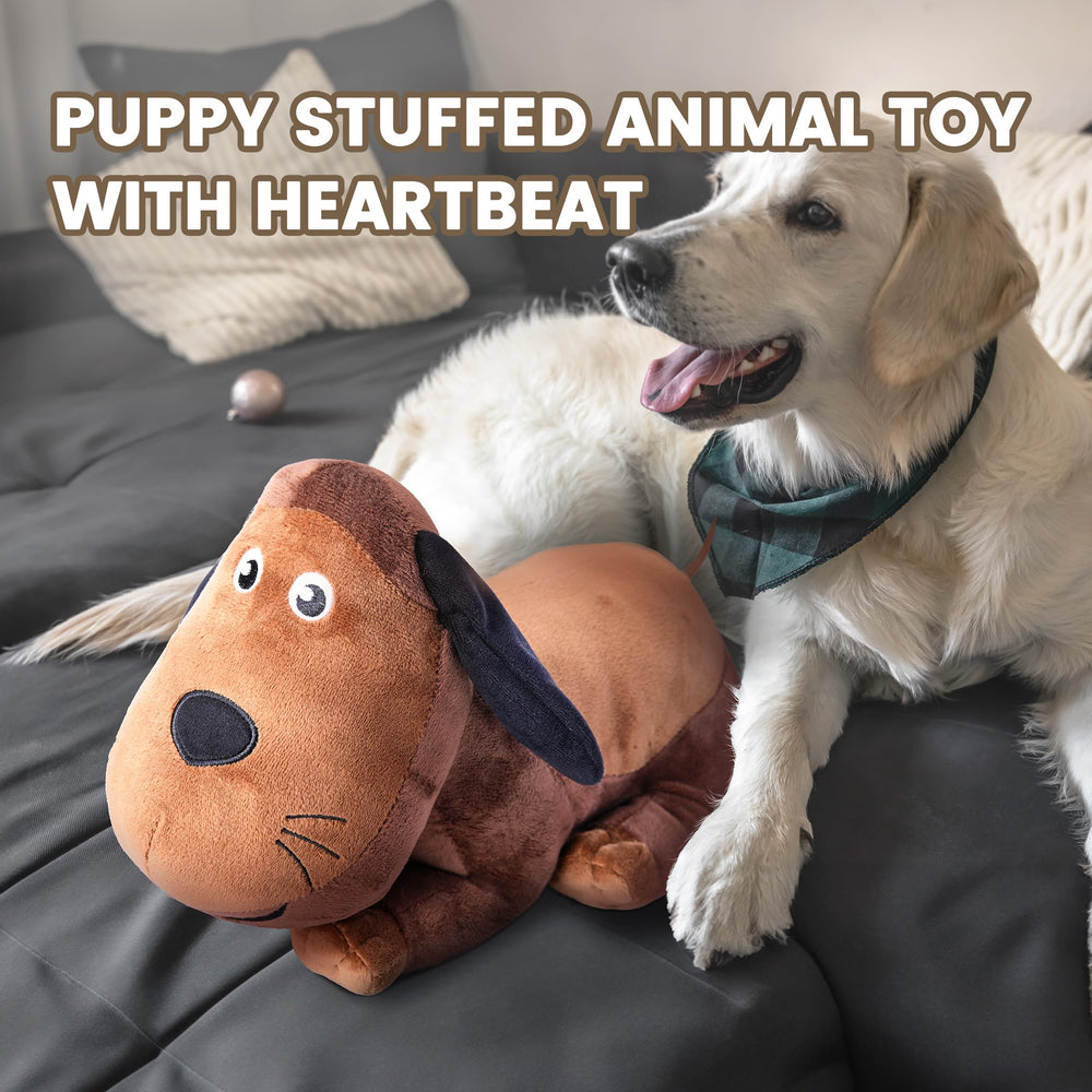 YANWIN Heartbeat Puppy Toy batteries not included, designed for long-lasting calm during separation