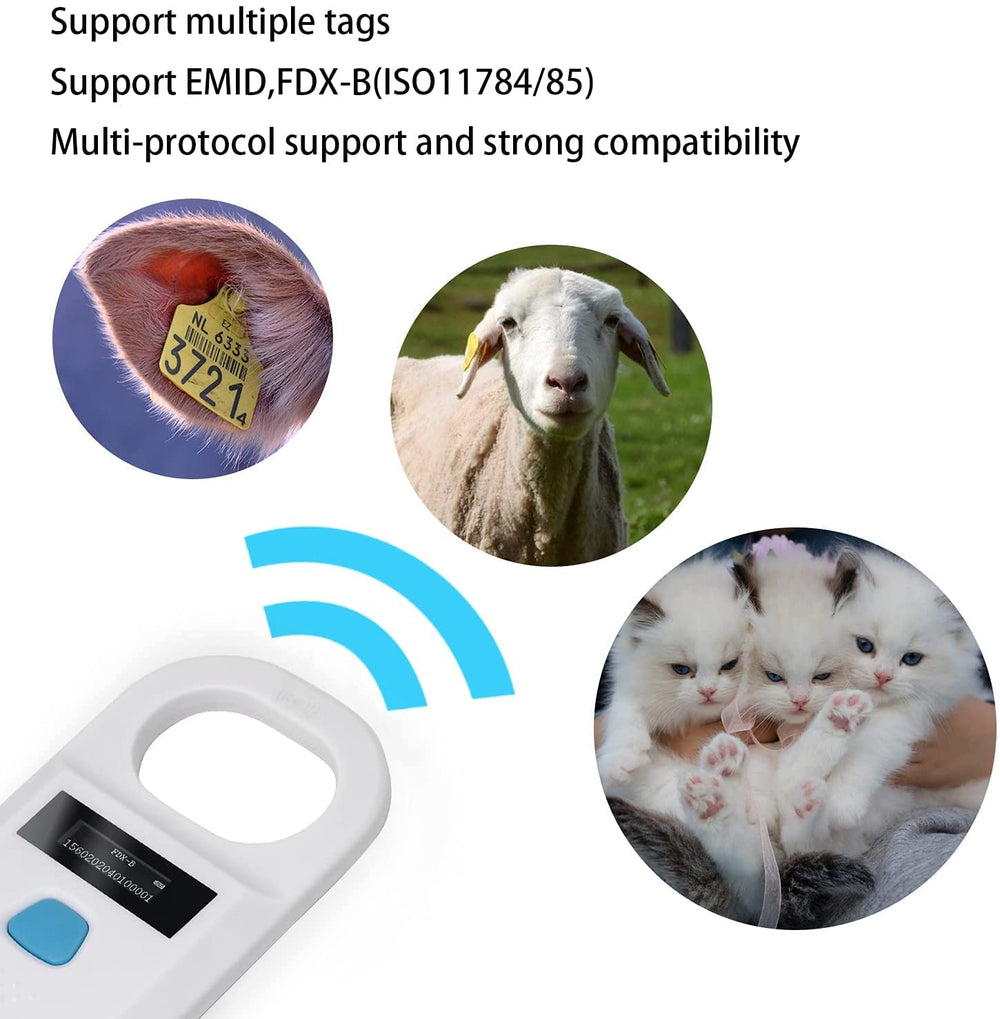 Yanzeo AR180 stores up to 128 tags for organized data at shelters and farms.