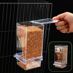 Yaomiao clear acrylic bird feeders let you monitor seed levels at a glance