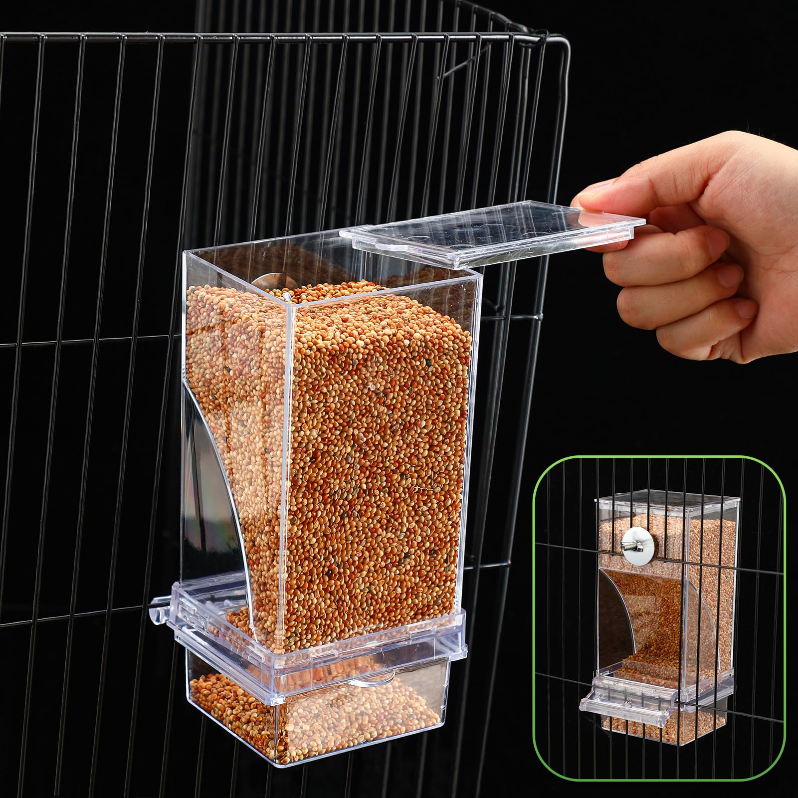 Yaomiao easy-clean bird feeders simplify maintenance and a healthier cage.