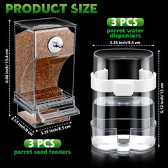 Yaomiao automatic bird water dispenser three-pack keeps birds hydrated with minimal maintenance