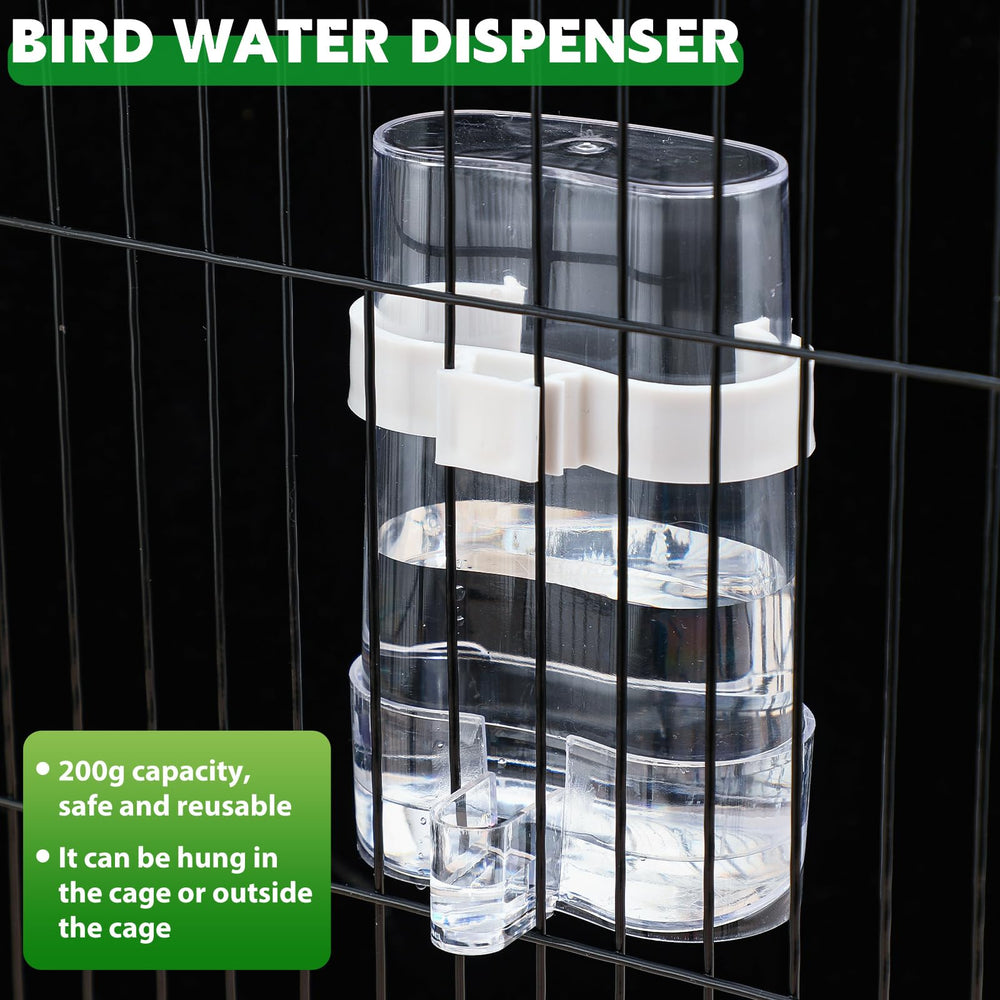 Yaomiao parrot water dispenser inside cage ensures auto-refill and fresh water access.