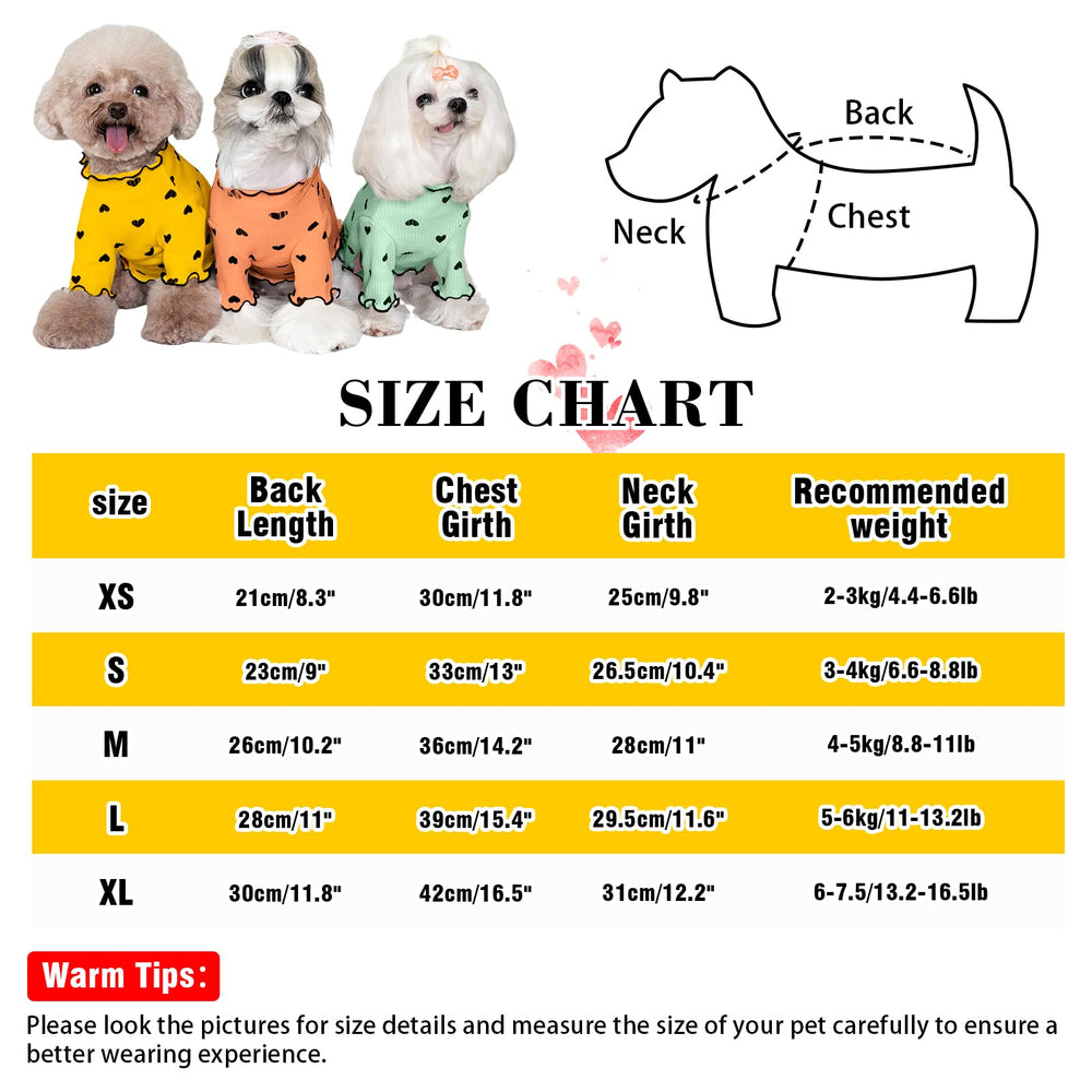 Yaopelky breathable fabric lightweight dog clothes keep fur cool.
