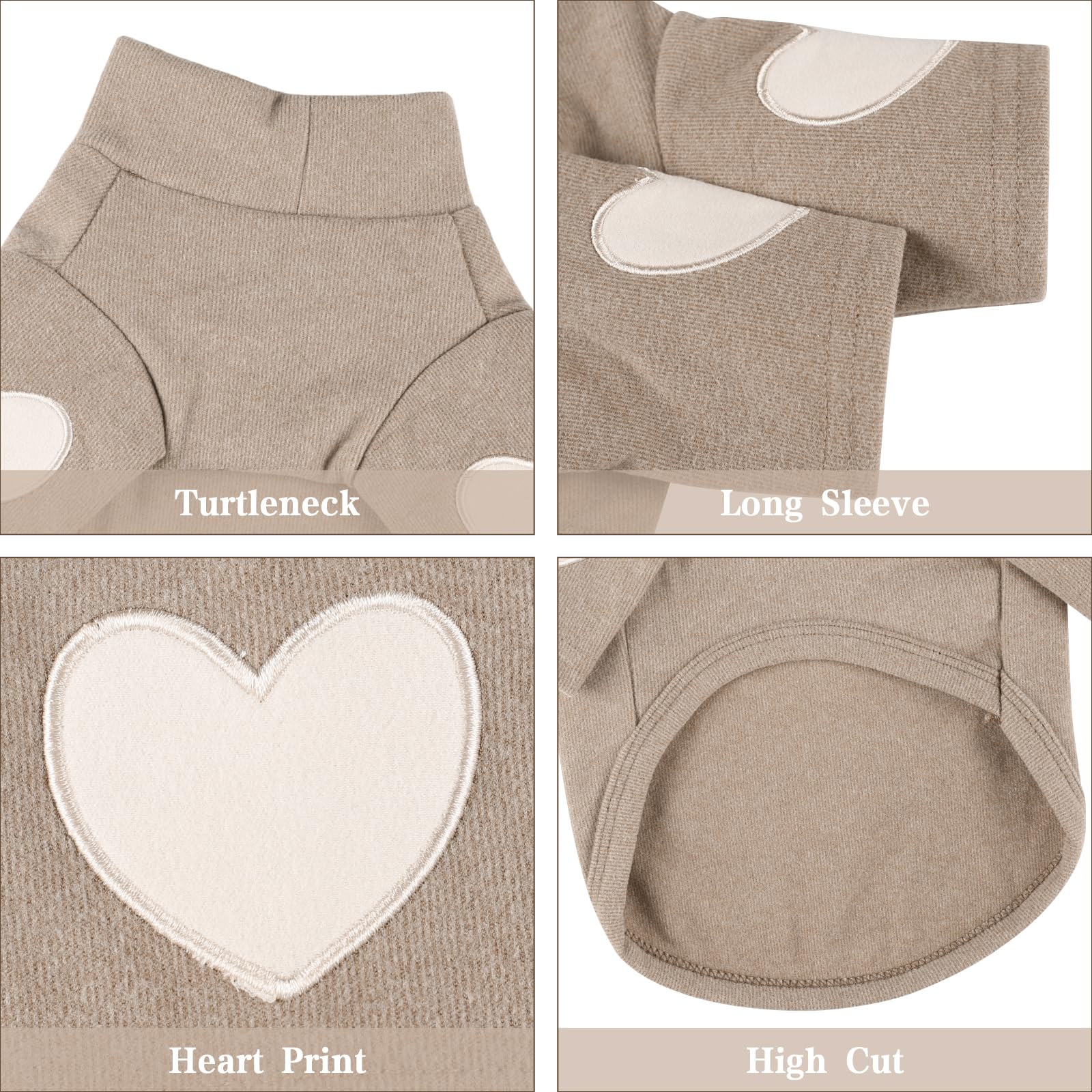 Yaopelky dog sweatshirt heart print collar cute design for photos