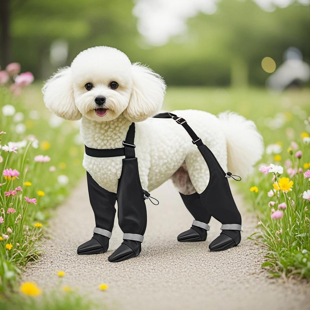 YAQUHO suspender boots offer anti-slip grip for traction on snow and ice.