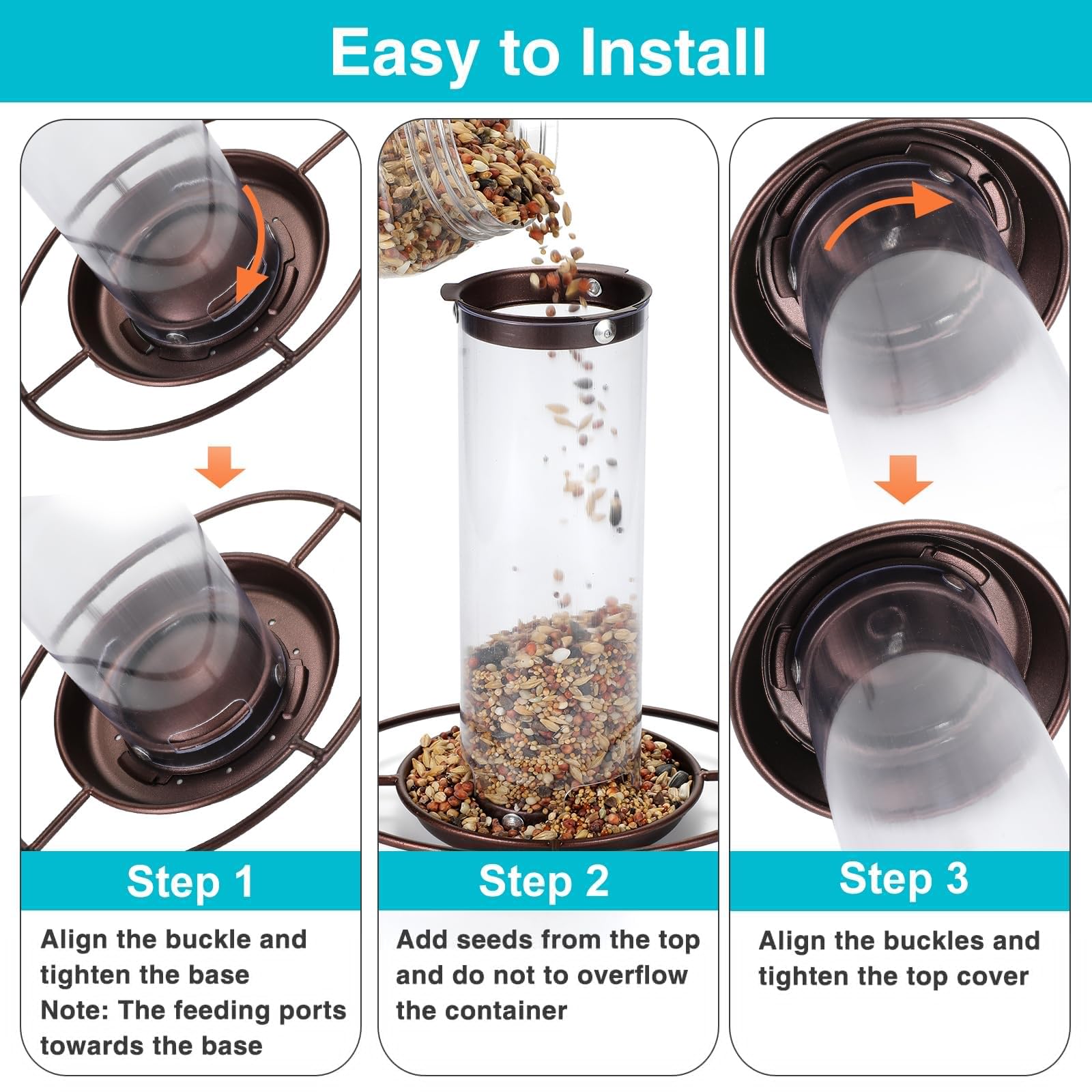 YARDIA double-pack hanging feeders in garden demonstrate versatile placement options.