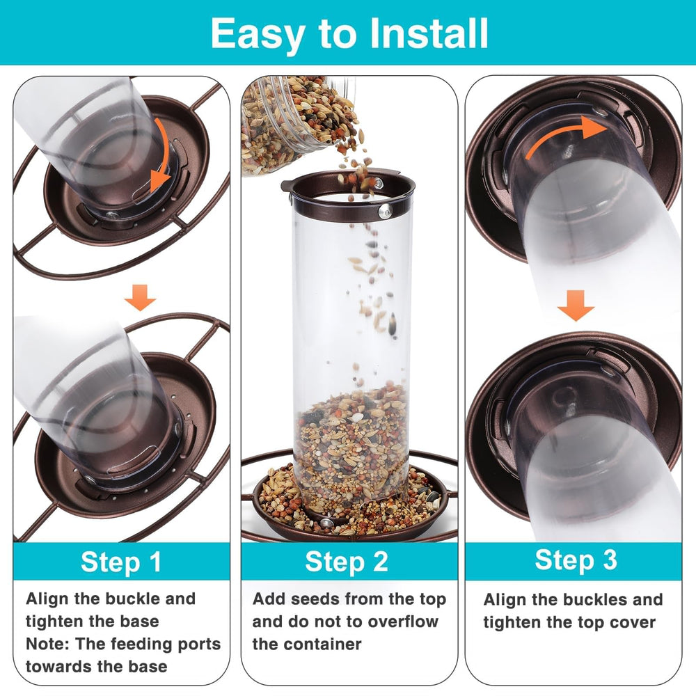 YARDIA double-pack hanging feeders in garden demonstrate versatile placement options.