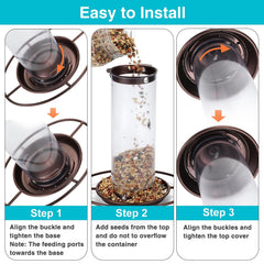 YARDIA double-pack hanging feeders in garden demonstrate versatile placement options.