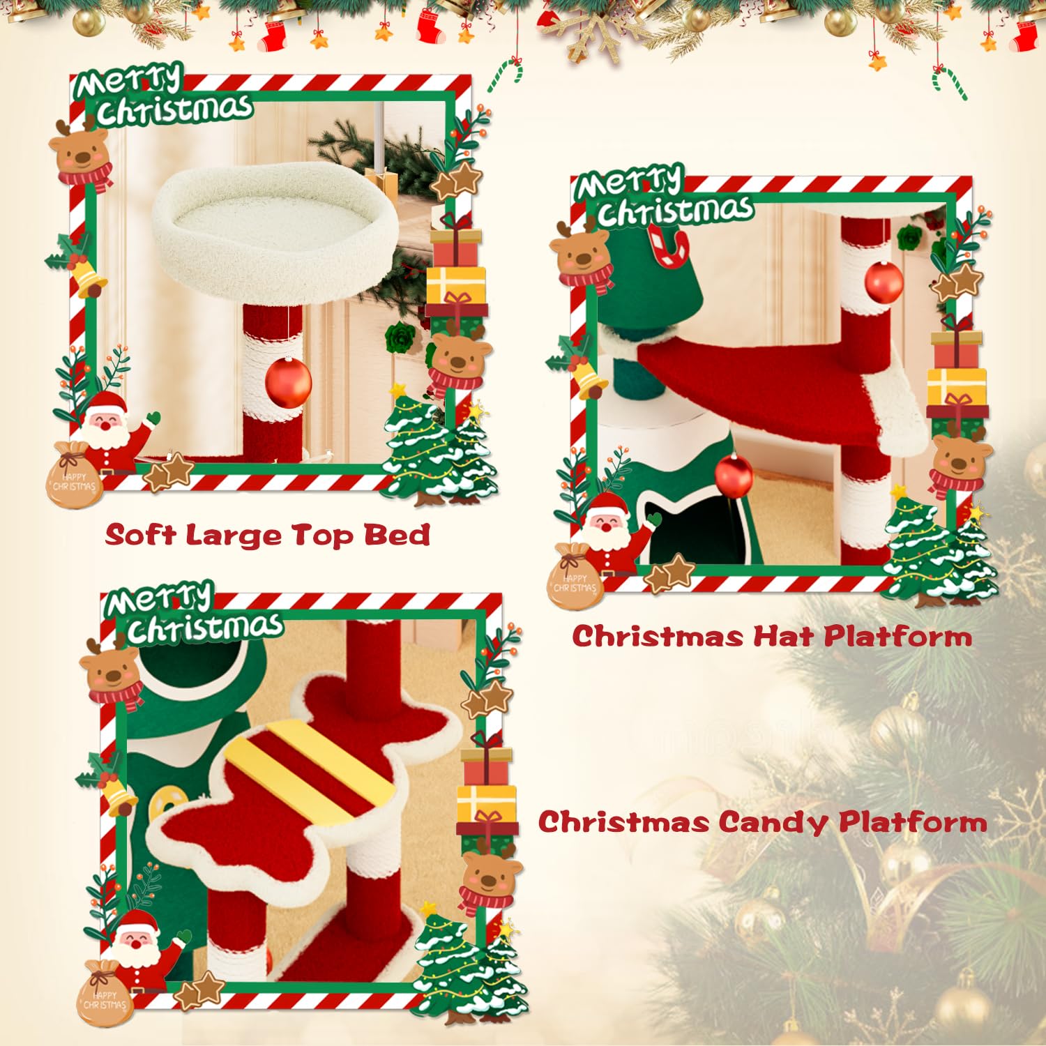 YARUOMY DIY Christmas stickers for customizing the cat tree