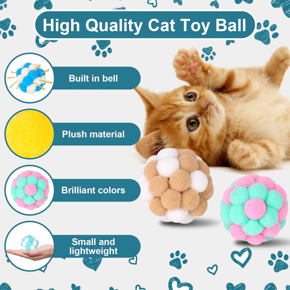 Yasdyri cat balls with built-in bell inviting patting and chasing