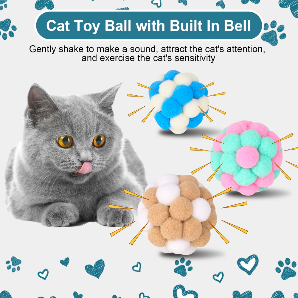 Yasdyri wear-resistant cat balls withstand rough chewing and play