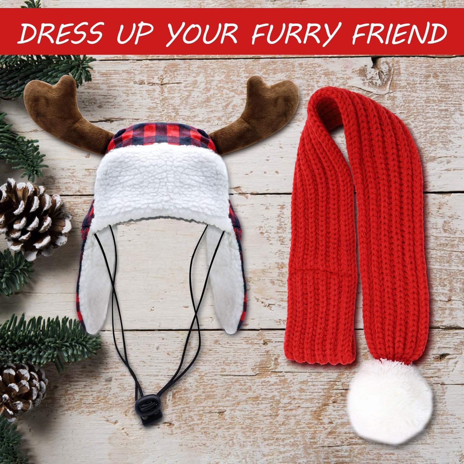 YASUTGAS Xmas scarf slip-on design for fast festive outfit changes.