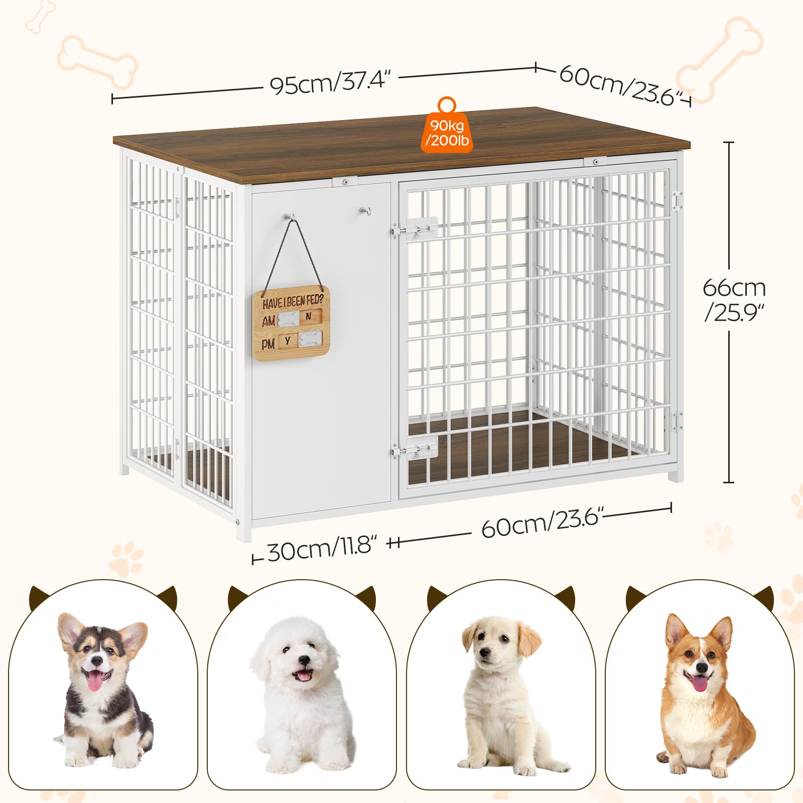 YATINEY top-panel folding dog crate shows quick setup feature.