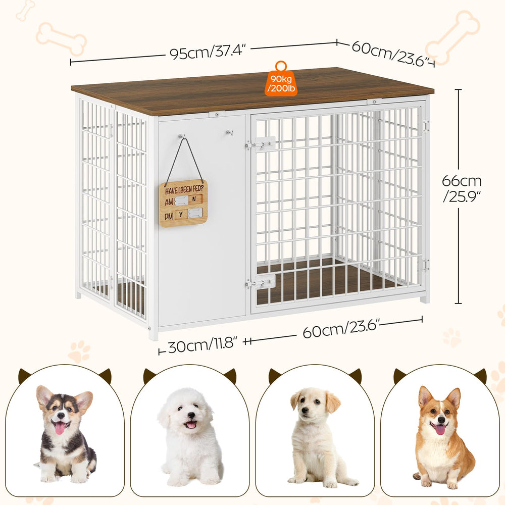 YATINEY top-panel folding dog crate shows quick setup feature.