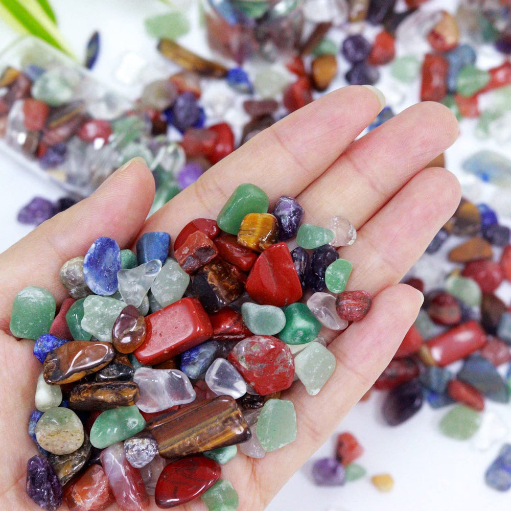 YATOJUZI aquarium gravel rocks in rose quartz and amethyst for tank décor