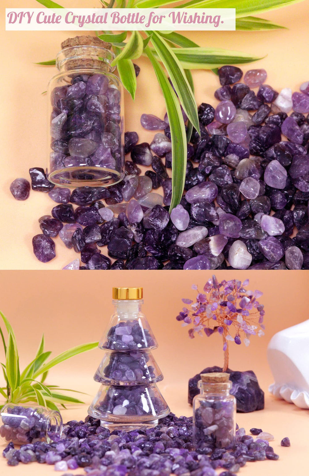 YATOJUZI clear quartz chips for light reflection and DIY crafts.