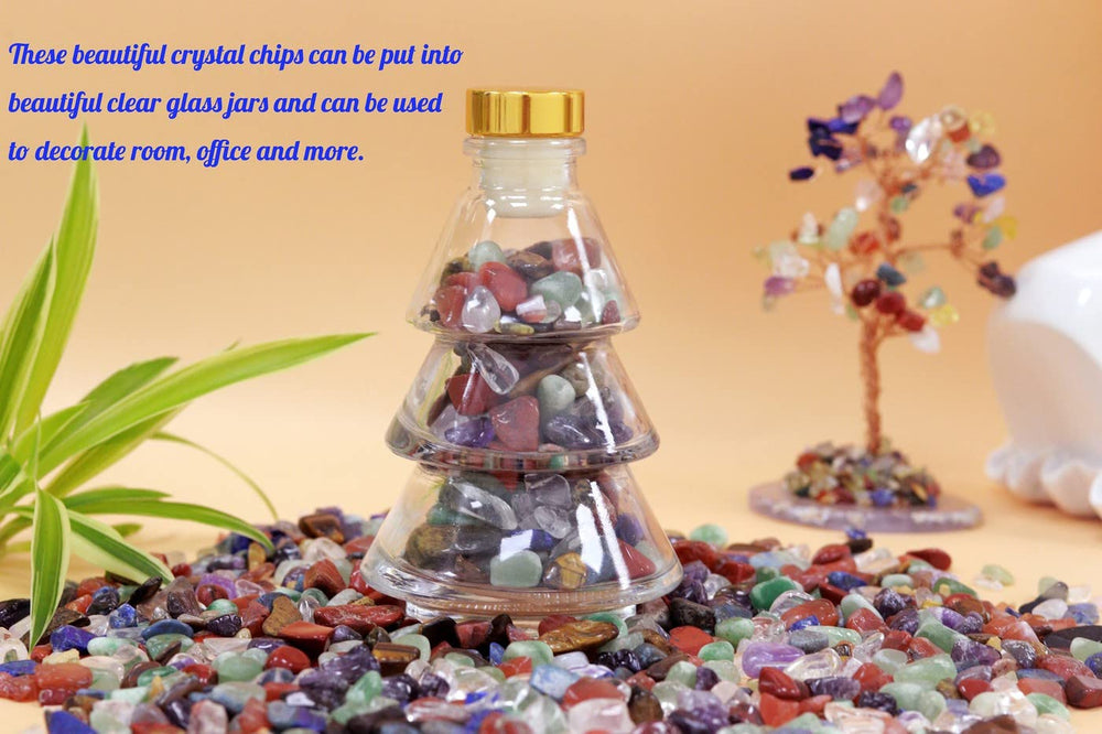 YATOJUZI natural crystal chips multicolor for DIY crafts and decorative display