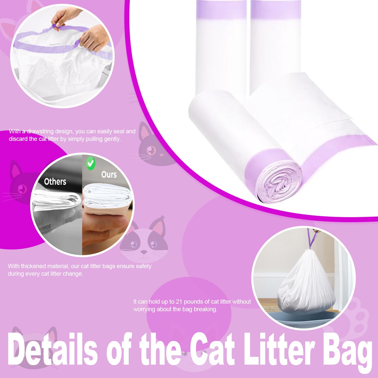 Yatosally odor control liner keeps rooms fresher between changes.