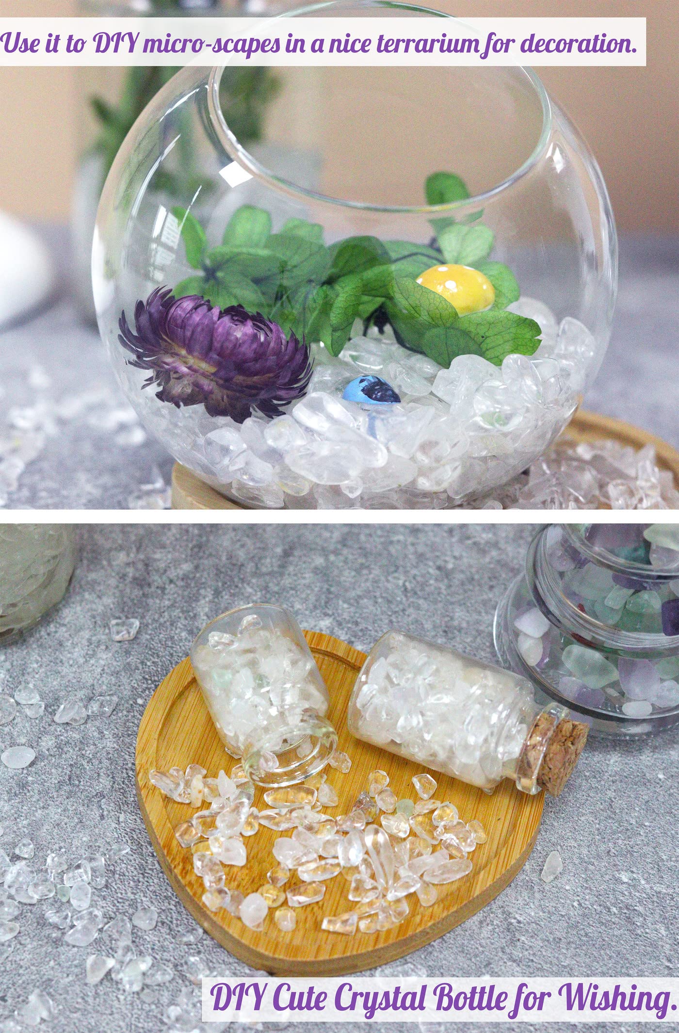 YATOJUZI vase filler crystal stones perfect for DIY decor and chakra-balancing displays.