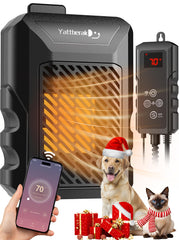 Yattberak dog house heater app remote enables preheat from anywhere for quick warmth.