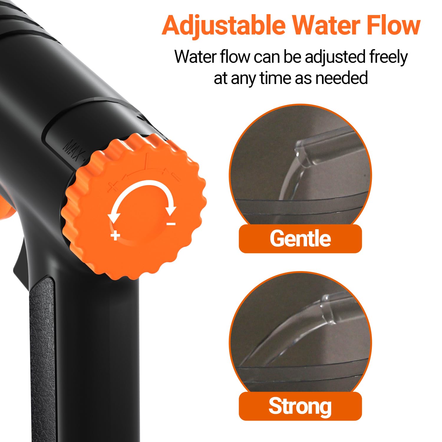 Yaubay 132GPH ergonomic handgun design reduces effort during gravel cleaning