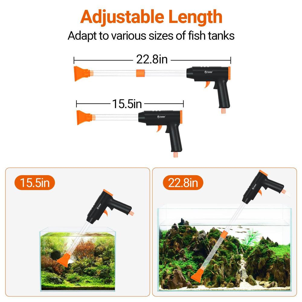 Yaubay 132GPH extension tubes reach tall or deep tanks