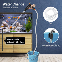 Yaubay 132GPH cleaner sand washing action protects fish