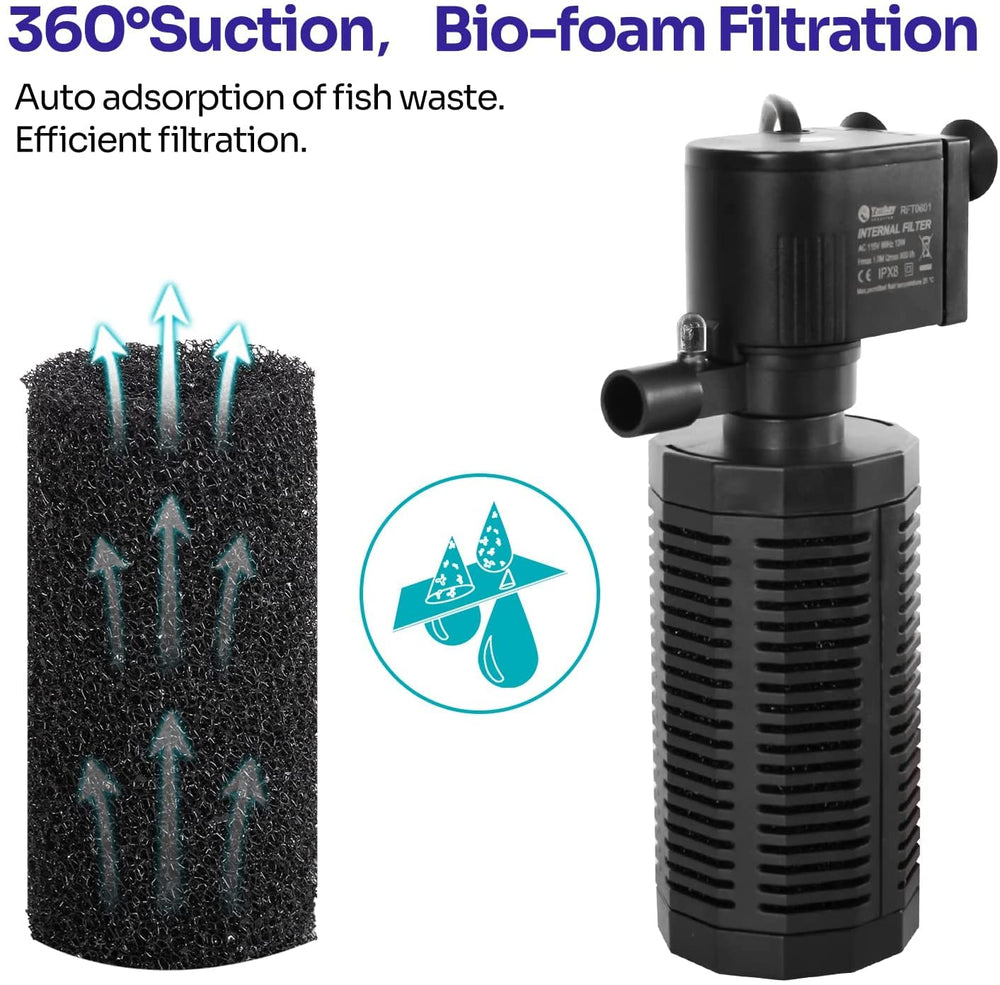 Yaubay bio-foam purification reduces odors for a fresher tank.