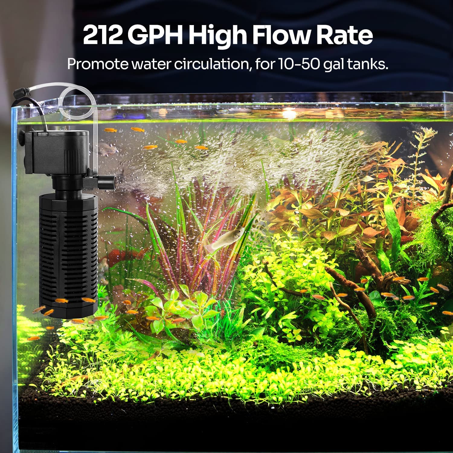 Yaubay oxygen-tube aeration boosts dissolved oxygen for more active fish.