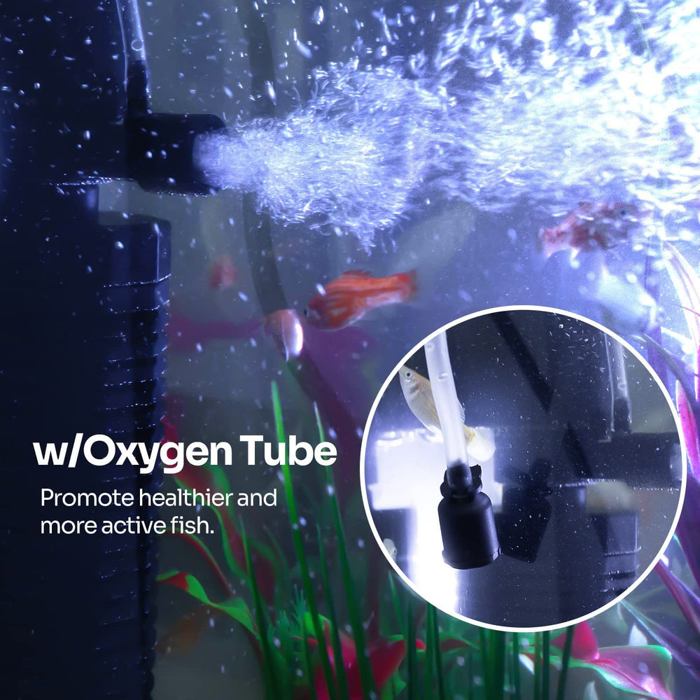 Yaubay silent filter operates under 40 dB for quiet tank environments.