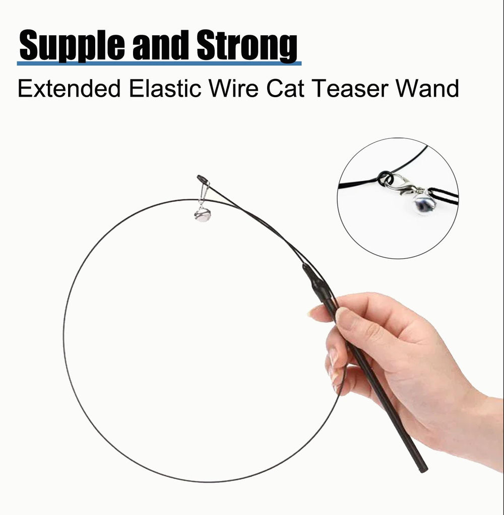 Yauende cat feather toys interactive play image illustrating chase and swat