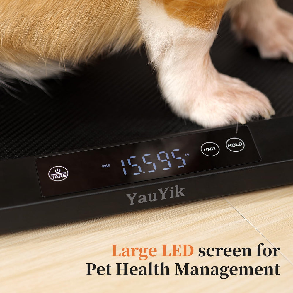 YauYik Digital Pet Scale anti-slip surface helps calm pets during weighing