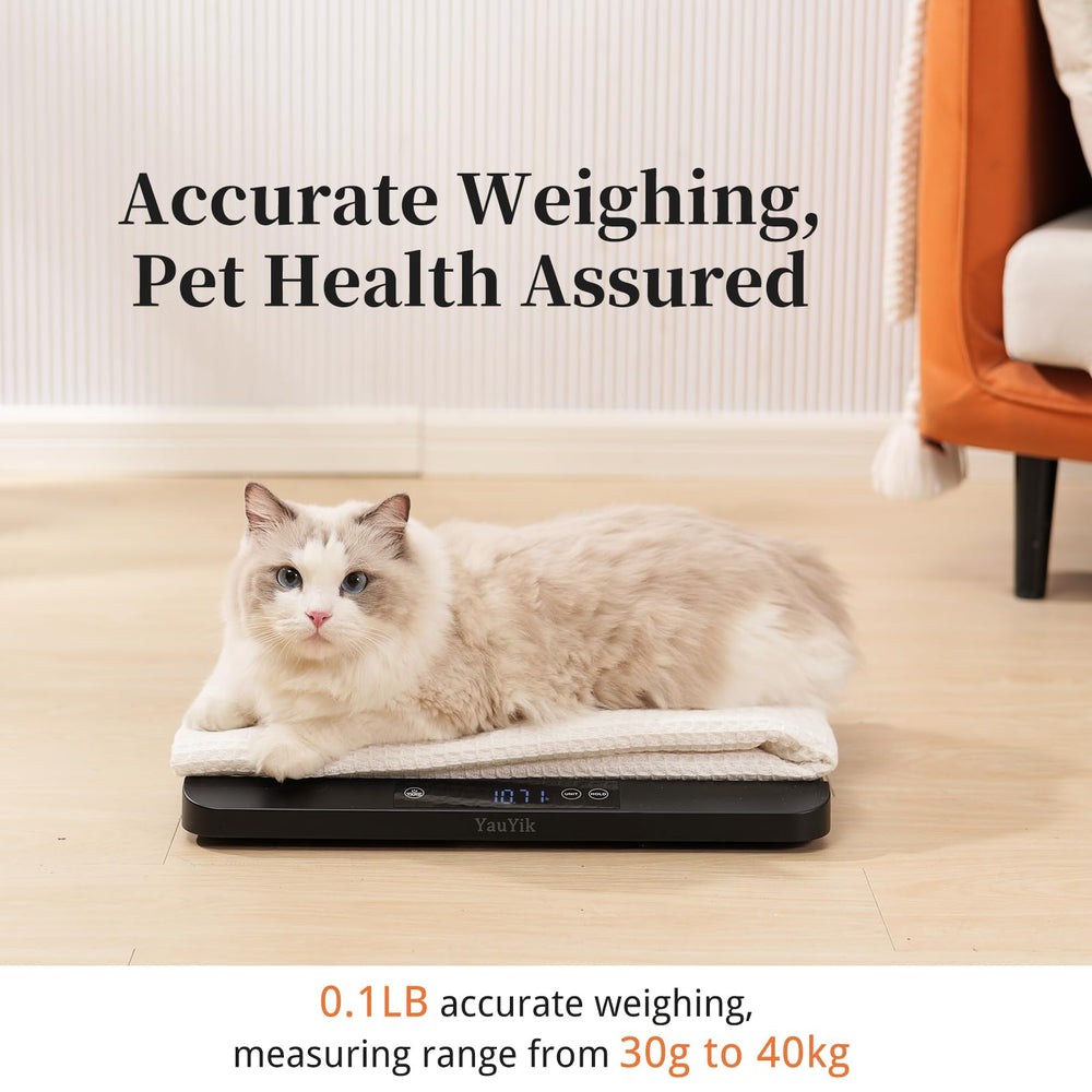 YauYik Digital Pet Scale LED display provides clear readouts in low light